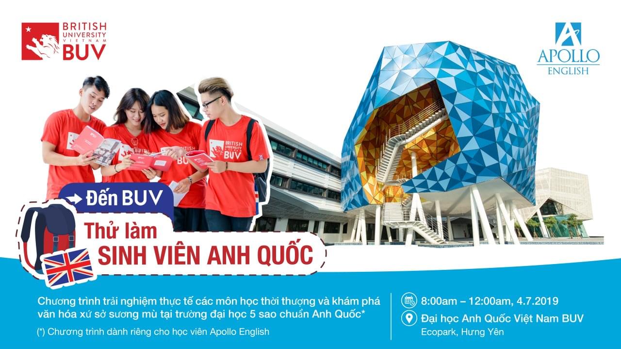 Địa điểm: Đại học Anh Quốc Việt Nam – BUV, Ecopark, Văn Giang, Hưng Yên 